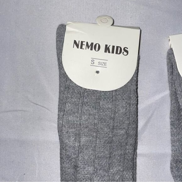 Nemo Kids Socks New born Knee High Boot Ribbed Knit Solid Socks Uniform Pull on - Picture 4 of 5
